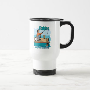 Mug De Voyage Pêche de fauteuil roulant d'handicap