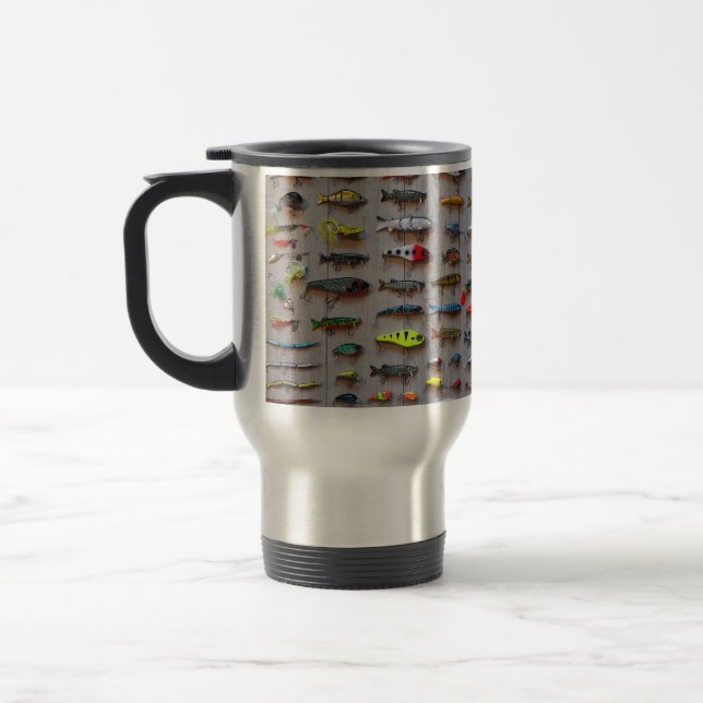 Mug De Voyage Pêche Lures Cadeaux pour pêcheurs cadeau retraite (Gauche)