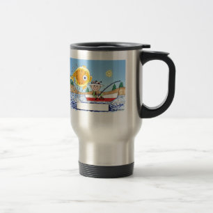 Mug De Voyage Pêche, Pêcheur - Dessin personnalisé