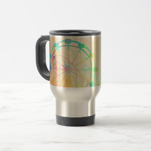 Mug De Voyage Peinture à l'aquarelle roue de manège art de la fo