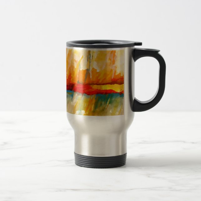 Mug De Voyage Peinture Abstraite moderne (Droit)