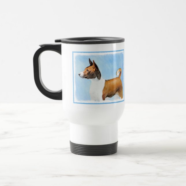 Mug De Voyage Peinture Basenji - Belle Art Original (Gauche)