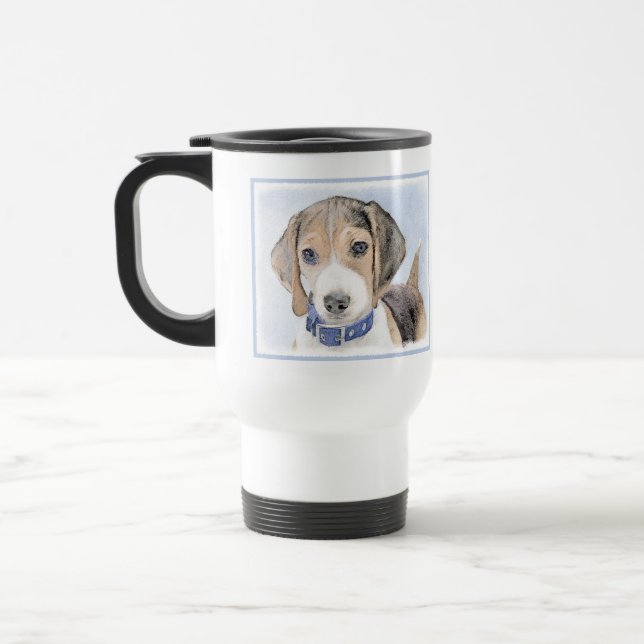 Mug De Voyage Peinture beagle - Cute Original Chien Art (Gauche)