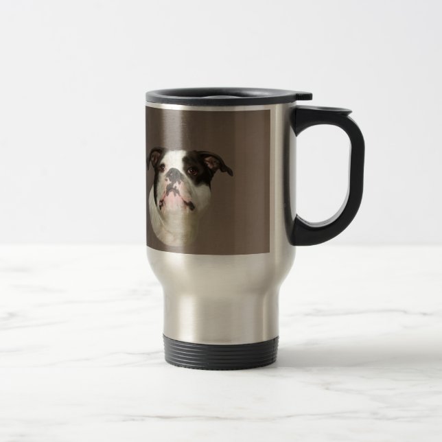 Mug De Voyage Peinture couleur d'eau Bulldog (Droit)
