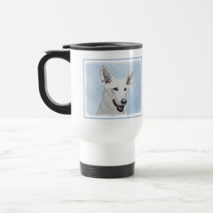 Mug De Voyage Peinture de berger blanc - jolie art original de c