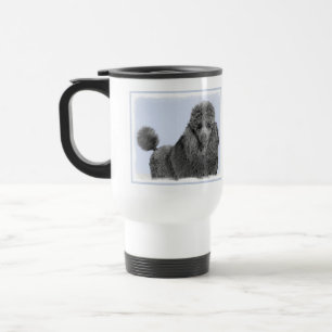 Mug De Voyage Peinture de caniche Miniature Jouet noir Art origi
