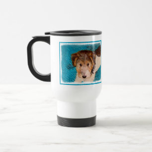 Mug De Voyage Peinture de chiot Terrier Fox - Art de chien origi