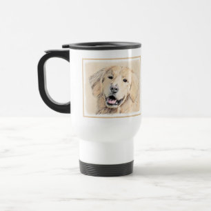 Mug De Voyage Peinture Golden Retriever - Joli art original chie