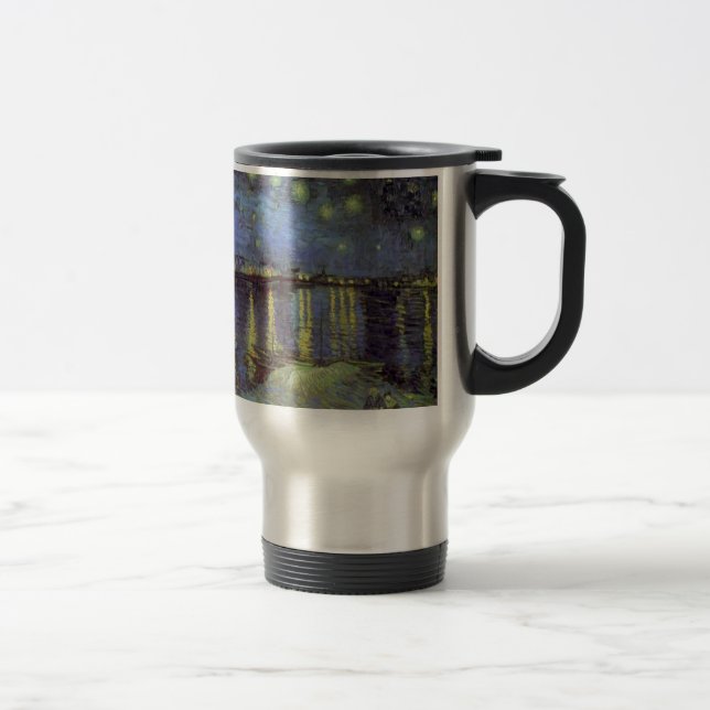 Mug De Voyage Peinture nocturne étoilée de Van Gogh (Droit)