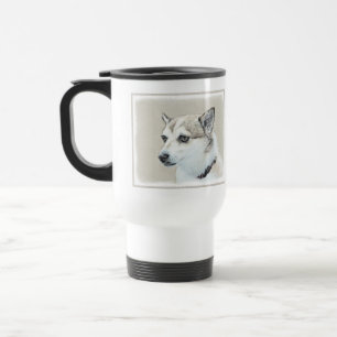 Mug De Voyage Peinture norvégienne Lundehund - Art original chie