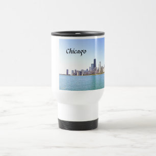 Mug De Voyage Peinture numérique au pinceau aérien de Chicago