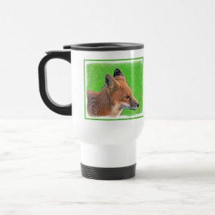 Mug De Voyage Peinture Red Fox - Art original de la faune