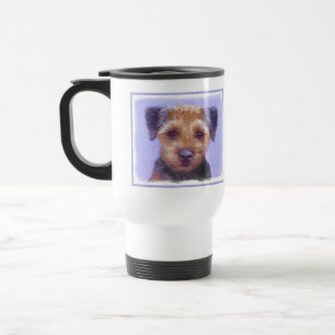 Mug De Voyage Peinture sur la frontière de Terrier - jolie art o