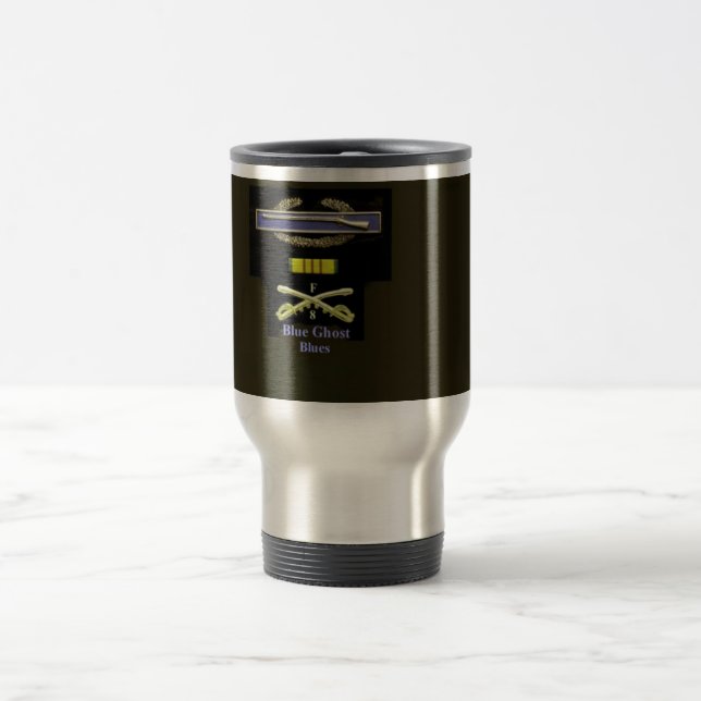 Mug De Voyage Pelotons bleus de fantôme - bleus (Centre)