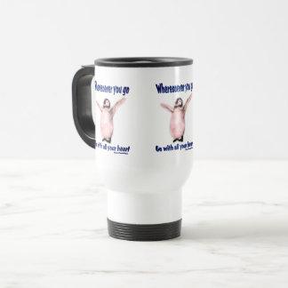 Mug De Voyage Penguin Inspirational Happiness Citation Confucius