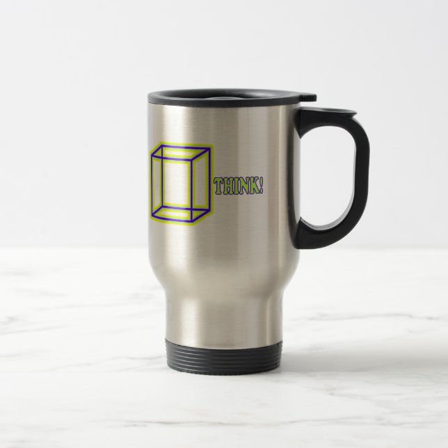 Mug De Voyage Pense Dehors de la boîte ! (Droit)