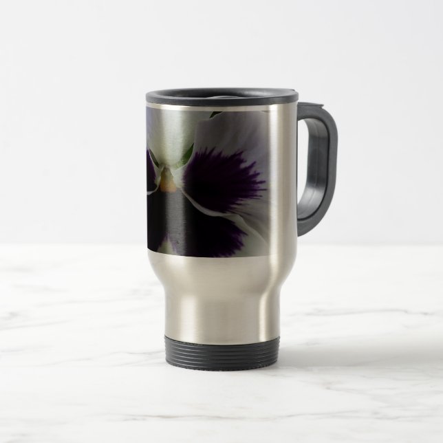 Mug De Voyage Pensée violette et blanche (Devant droit)