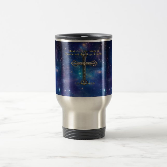 Mug De Voyage Pensez au paradis (Centre)