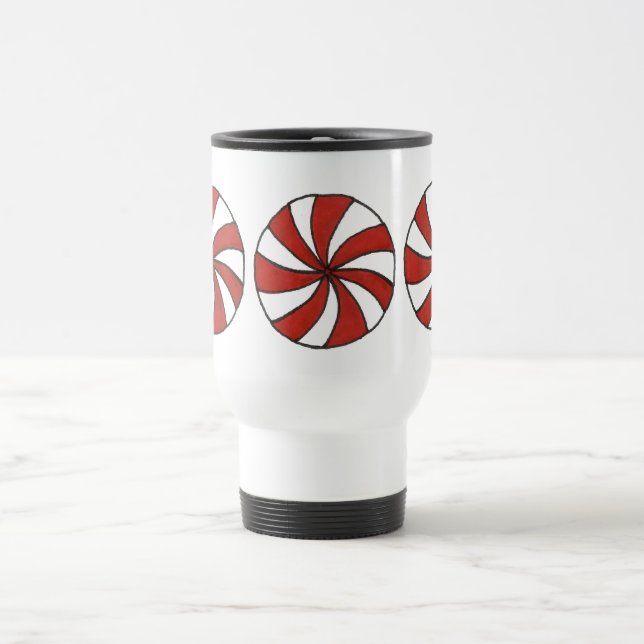Mug De Voyage Peppermenthe Christmas Candy Minets de vacances Ro (Centre)