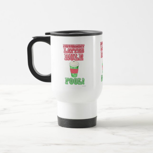 Mug De Voyage Peppermint Latte Funny Mignonne Dessin Slogan (Gauche)