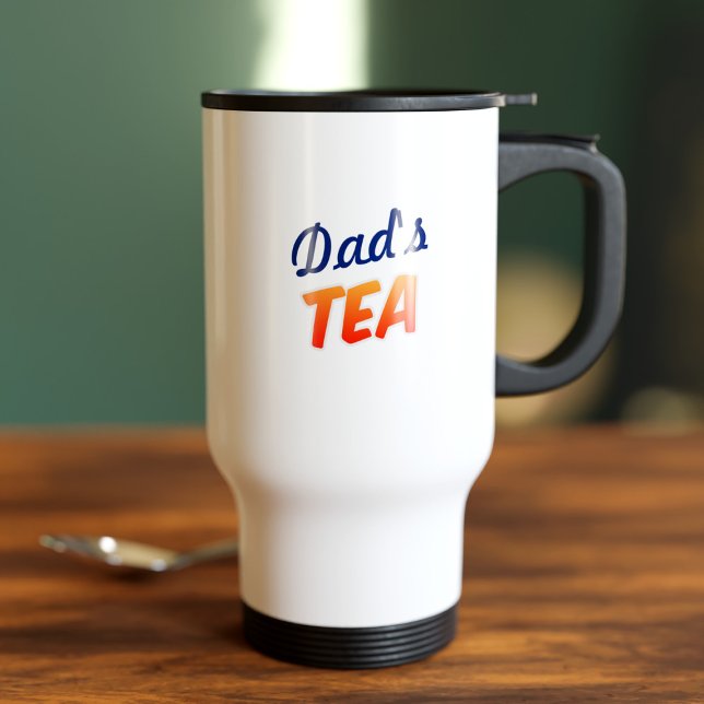 Mug De Voyage Père de Custom Tea No Sugar Stylish (Perfect travel mug for the dad that doesn't take any sugar in his tea)