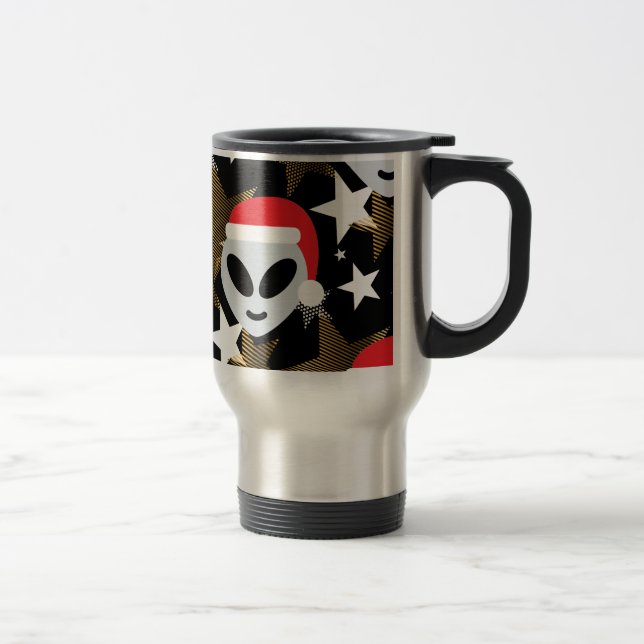 Mug De Voyage père Noël alien emoji (Droit)