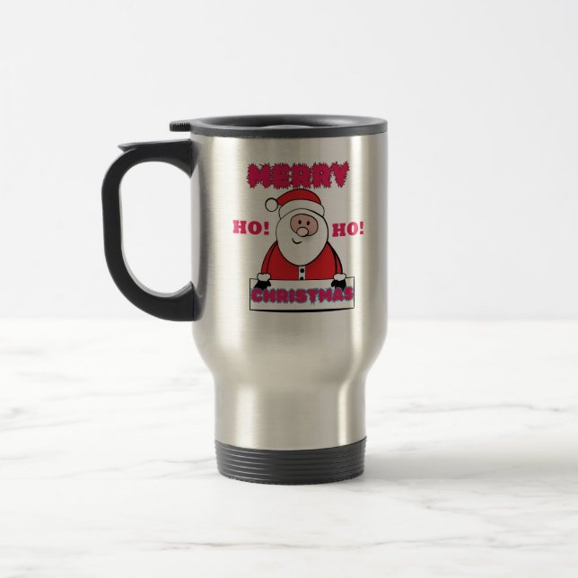 MUG DE VOYAGE PÈRE NOËL DIT : MERCI NOËL, OH ! (Gauche)