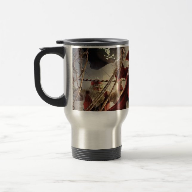 Mug De Voyage Père Noël Est Un Pirate (Gauche)