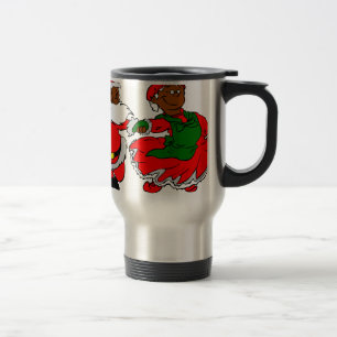 Mug De Voyage père Noël noire mme claus
