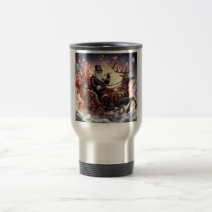 Mug De Voyage Père Noël/Reindeer steampunk Noël/hiver