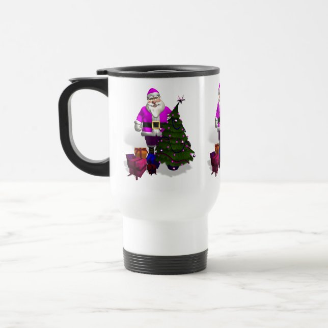 Mug De Voyage Père Noël rose (Gauche)