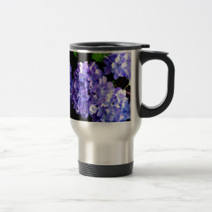 Mug De Voyage Périwinkel hydrangeas violet bleu fleur floral