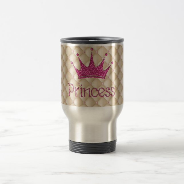 Mug De Voyage Perles Charming Chic, Tiara, Princesse, Glitterie (Centre)