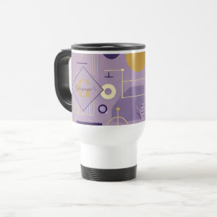 Mug De Voyage Personalisé Purple & Or Scandinave Minimaliste