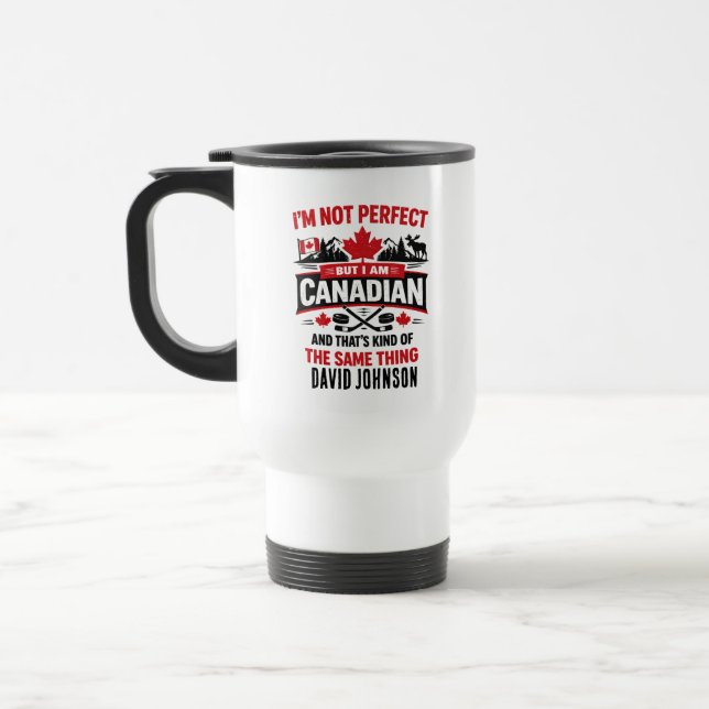 Mug De Voyage Personalized Canada Flag Day | Custom Canadian (Gauche)