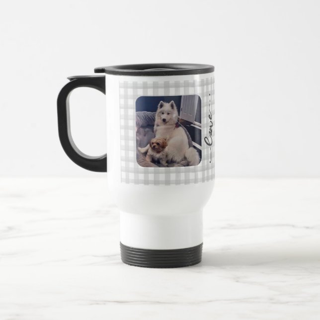 Mug De Voyage Personnalisé Animaux de compagnie Photo Love Empre (Gauche)