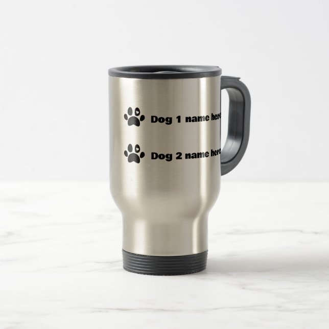 Mug De Voyage Personnalisé chien personnalisé cadeau amoureux de (Devant droit)