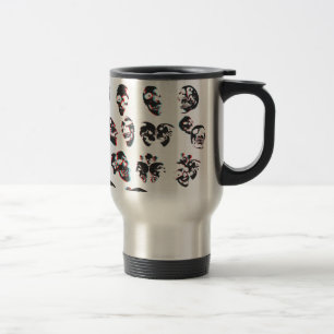 Mug de voyage personnalisé : Crânes 3D