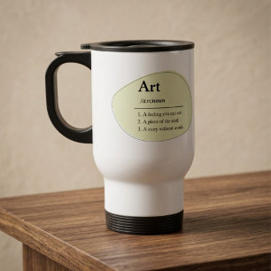 Mug de voyage personnalisé de style dictionnaire d