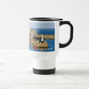 Mug De Voyage Personnalisé Heart St Ives Harbour Pier Cornwall P