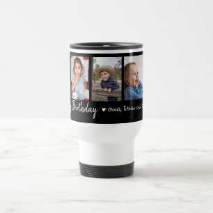 Mug De Voyage Personnalisé Joyeux Anniversaire 5 Photo Collage n