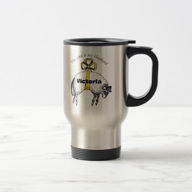 Mug De Voyage Personnalisé L'Éternel est mon berger Psaume 23 (Droit)