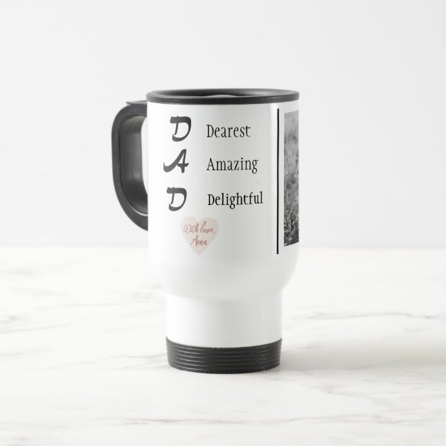 Mug De Voyage Personnalisé Papa Voyage Mug | Cadeau fête des pèr (Devant gauche)