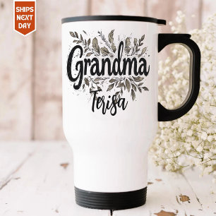 Mug de voyage personnalisé pour grand-mère, café n