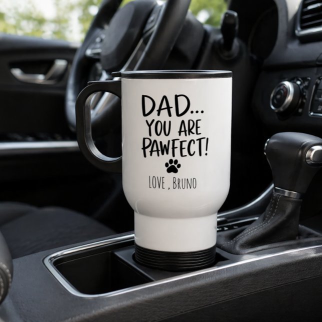 Mug de voyage personnalisé pour papa de chien | Ca (Créateur téléchargé)