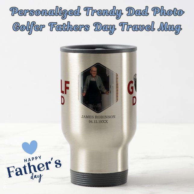 Mug De Voyage Personnalisé tendance papa photo Fête des pères Go (Créateur téléchargé)