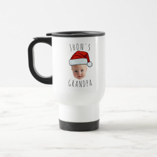Mug De Voyage Personnalisé Visage bébé Père Noël Chapeau Photo d