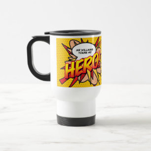 Mug De Voyage Personnalisé Vous êtes mon HERO Comic Book Pop Art