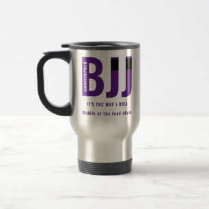Mug De Voyage Personnalisée BJJ Way I Roll Jiu Jitsu Purple Belt