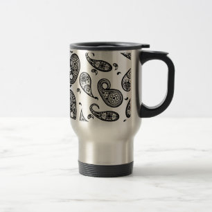 Mug De Voyage Personnaliser de conception Paisley couleur arrièr